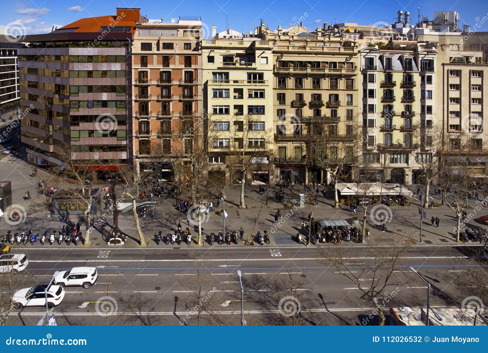 Passeig De Gracia Street in Barcelona, Spain Editorial Photography - Image  of place, avenue: 112026532