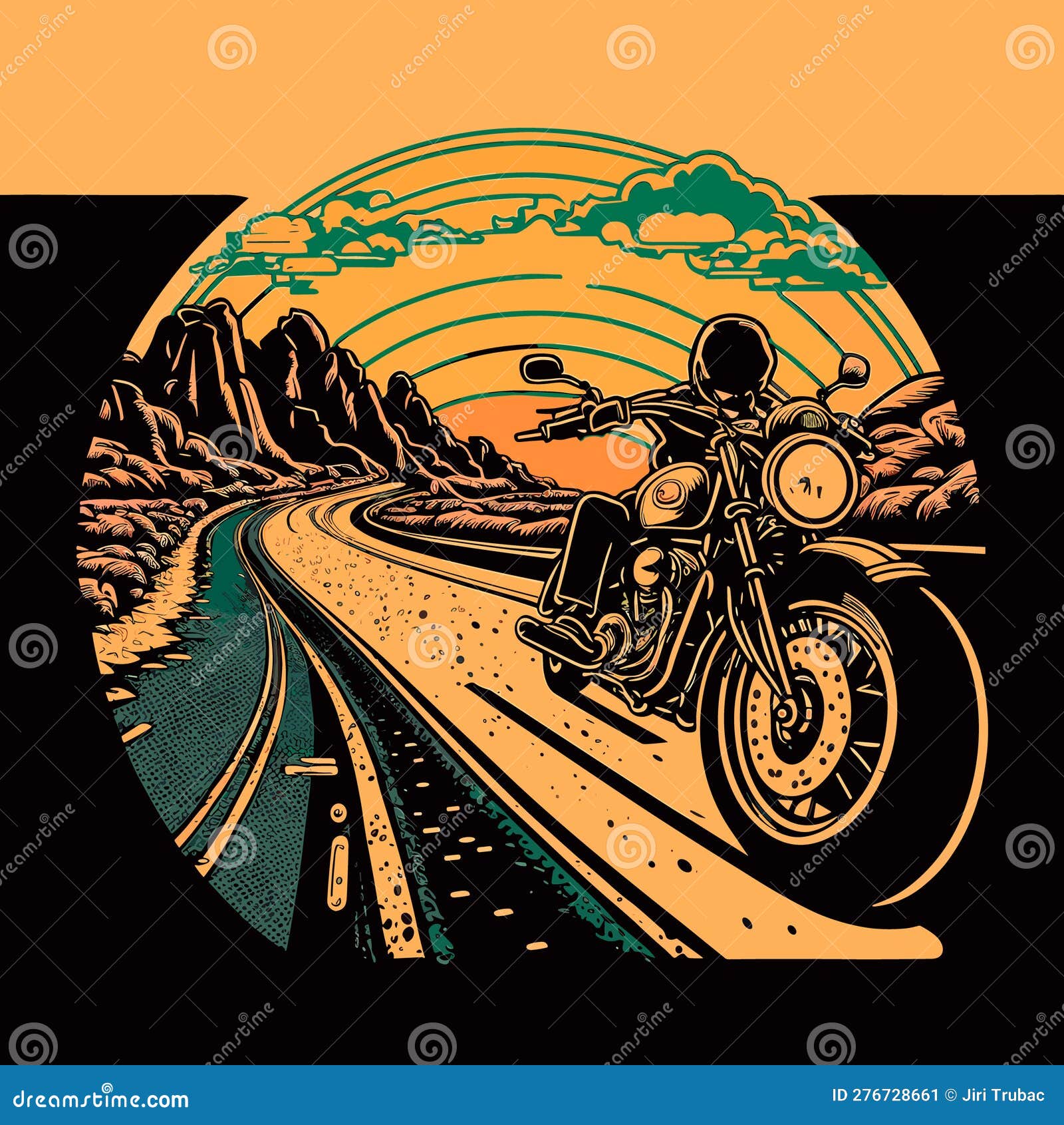 Orange Motocicleta Laranja Ilustração Da Motocicleta Ilustração De