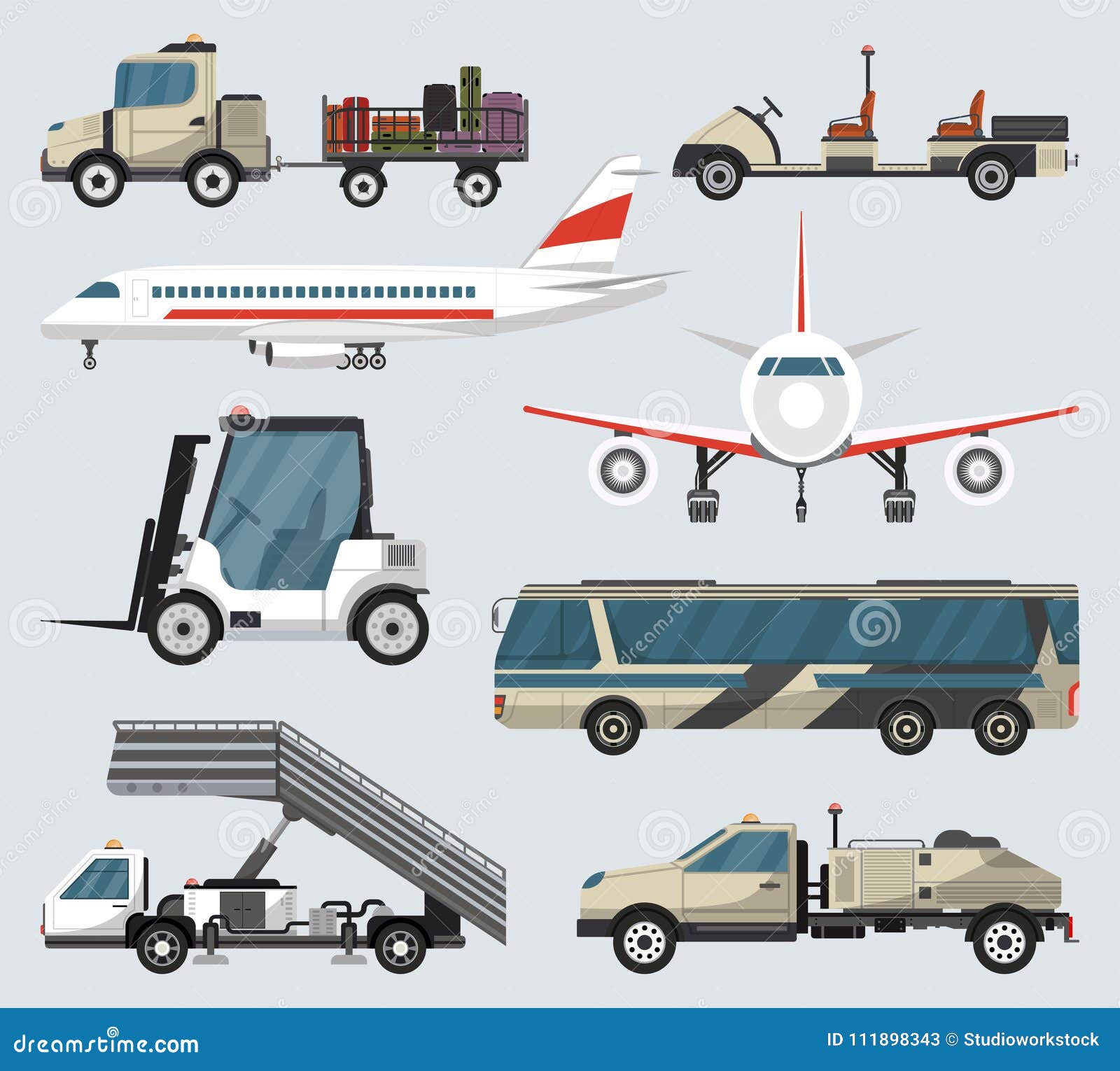 passenger airport ground technics  set