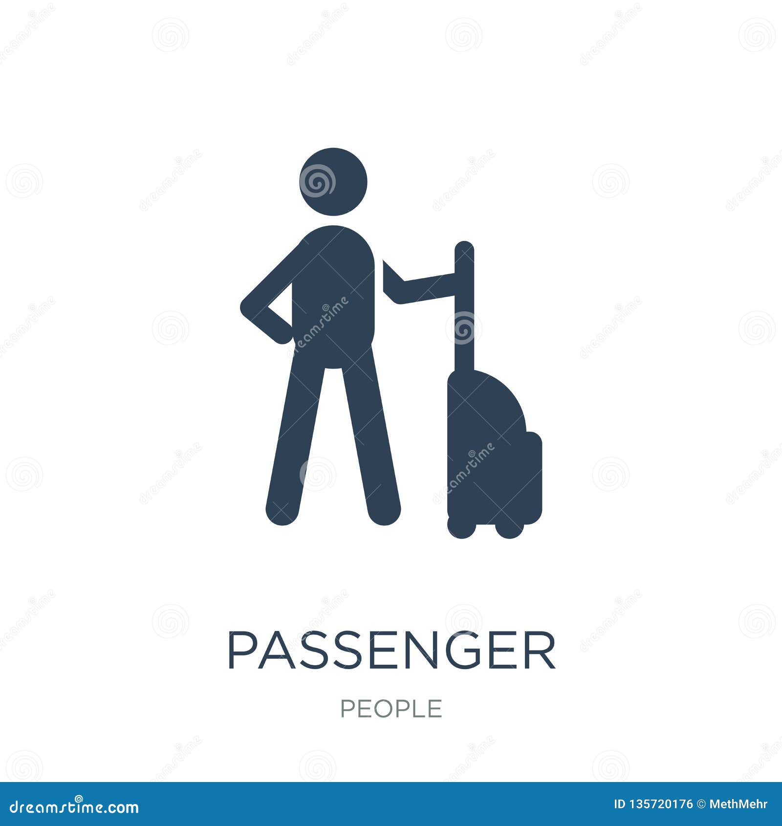 Passenger Icon In Trendy Design Style Passenger Icon Isolated On White