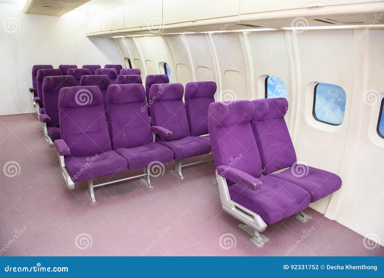 The passenger seats stock photo. Image of passenger, plane 92331752