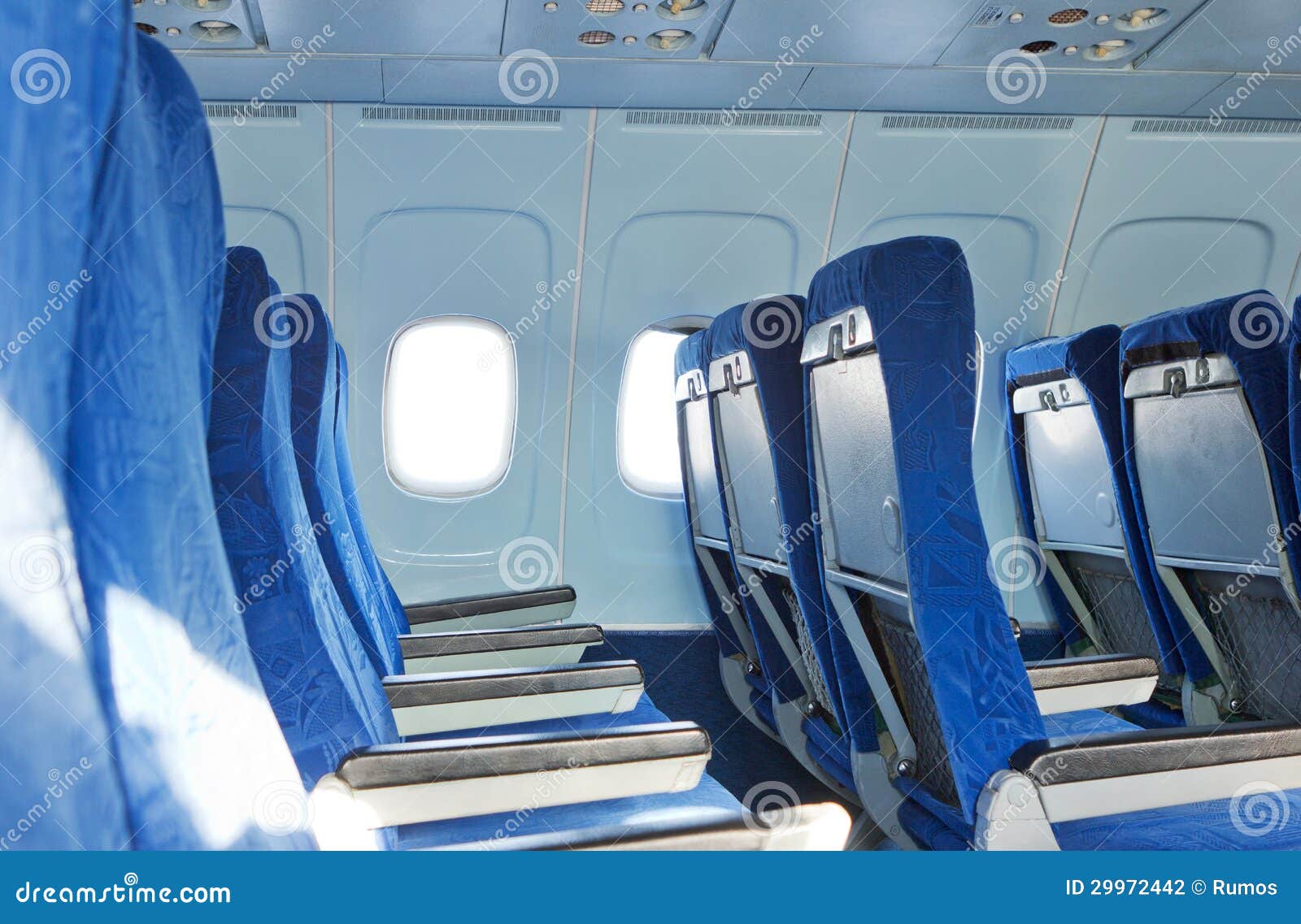 Chairs In The Plane Stock Photo Image Of White Cabin