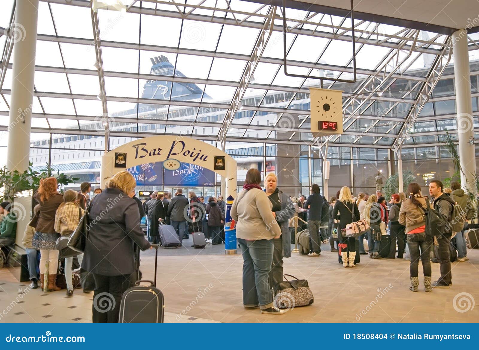 At the Passenger Terminal Silja Line. Turku Editorial Stock Image - Image  of terminal, travel: 18508404