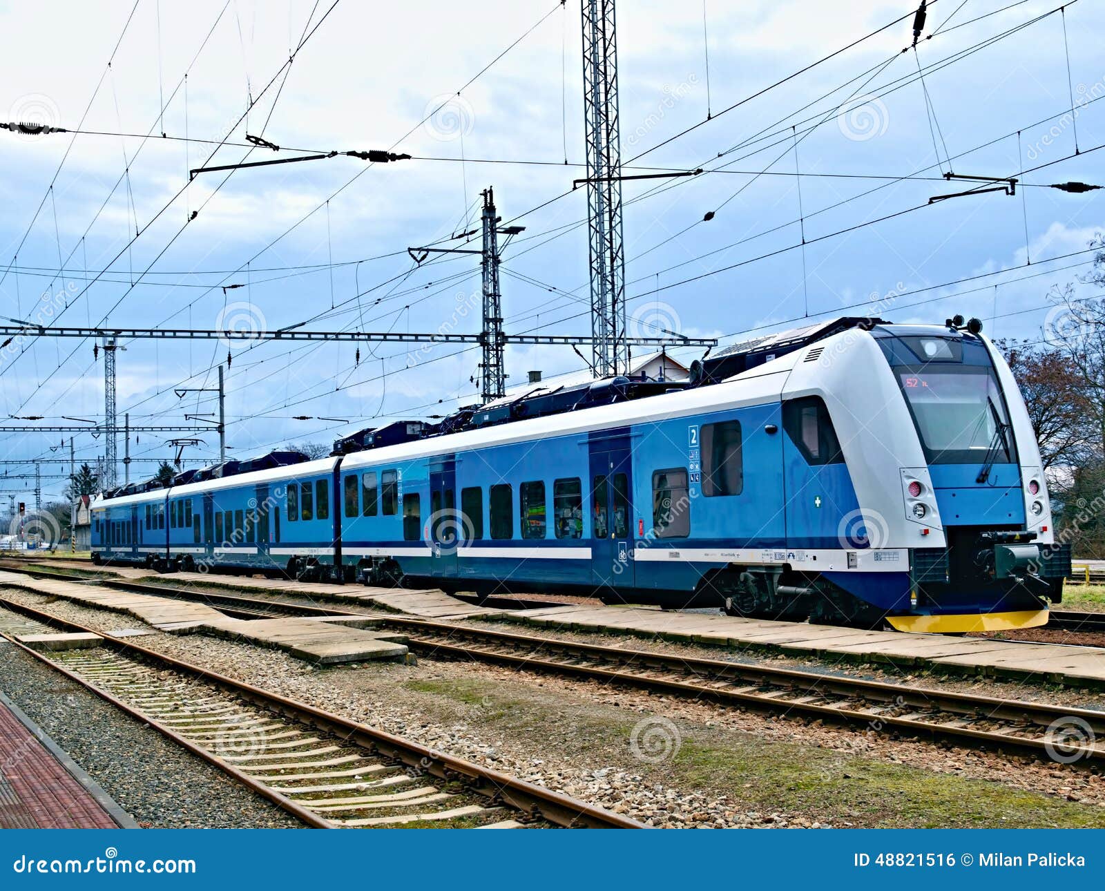 Passenger train stock photo. Image of trip, railway, traveling - 48821516