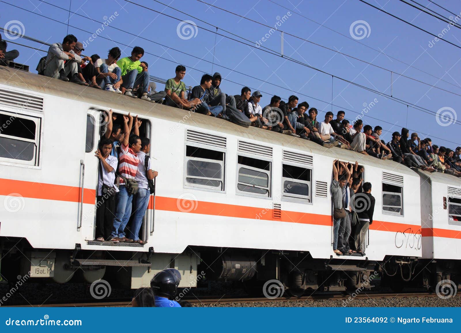 Passengers on Rooftop of Train Editorial Photography Image of