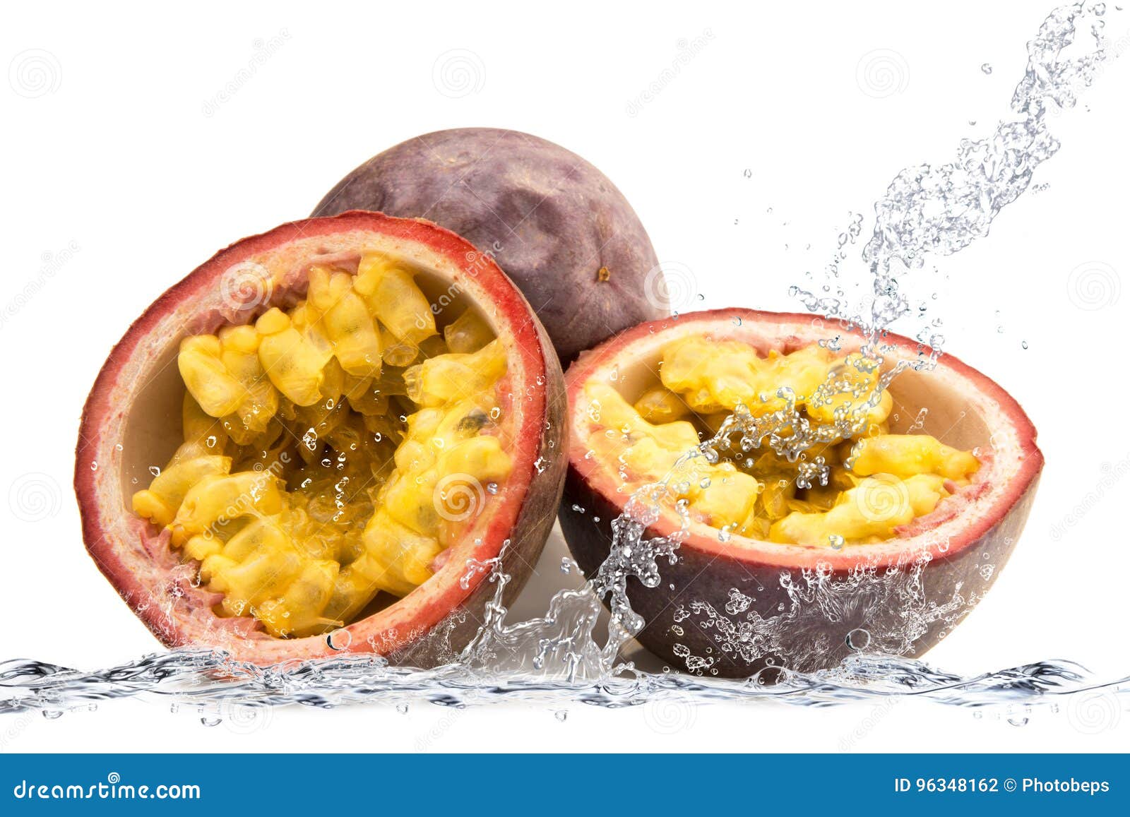 Passion Fruit Falling in Water Stock Photo Image of backgrounds