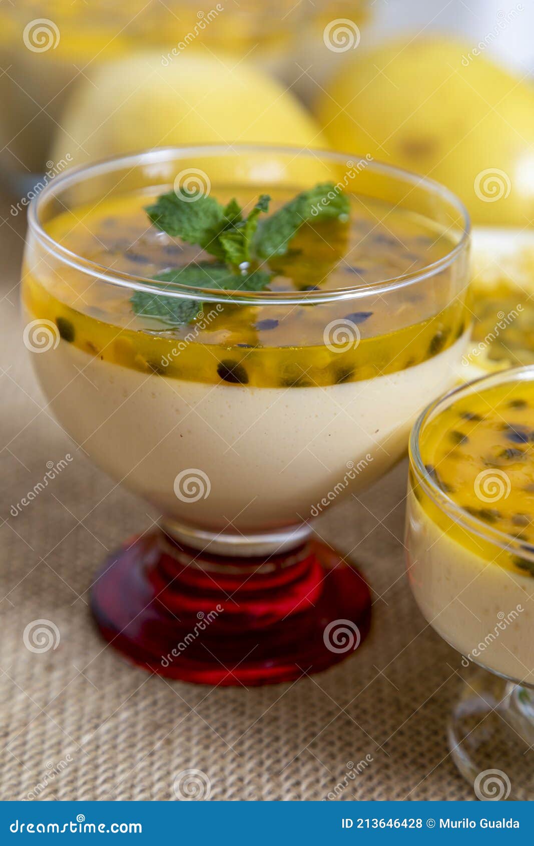 passion fruit mousse served in bowl