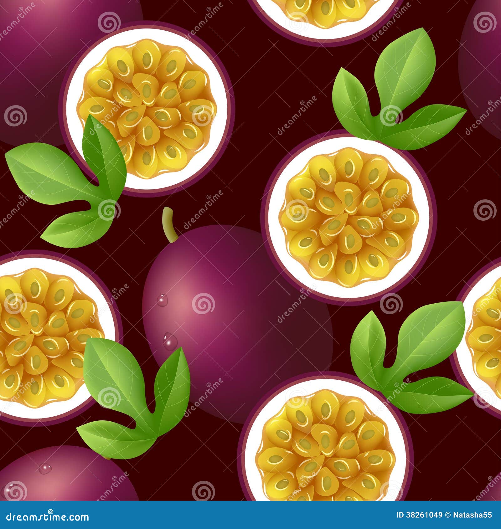 passion fruit seamless pattern