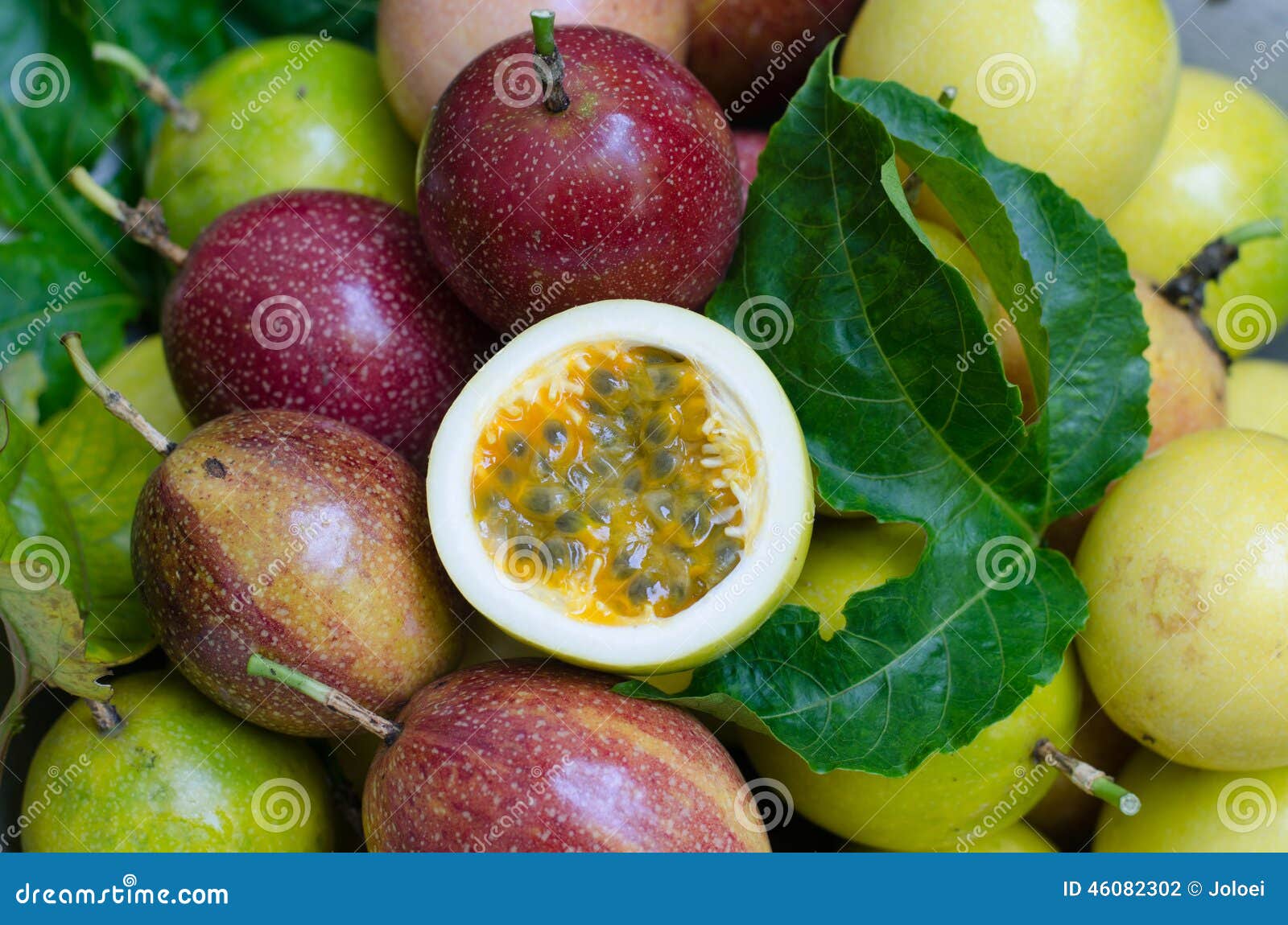 Passion fruits stock photo. Image of closeup, gourmet 46082302