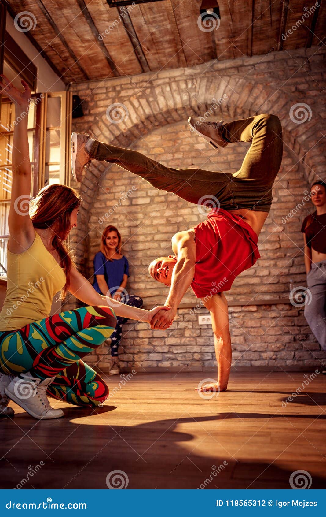 Passion Hip Hop Dance Couple Stock Photo - Image of background, break