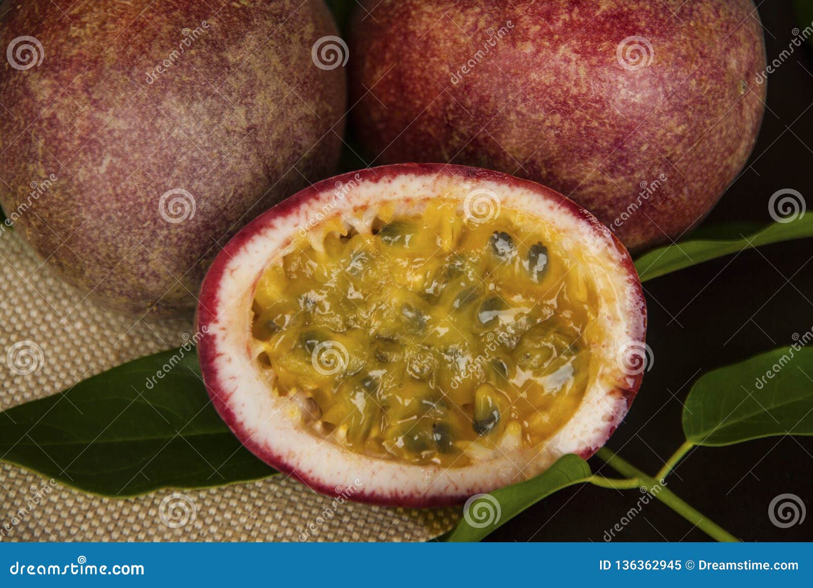 Passion tropical fruit stock image. Image of colorful - 136362945