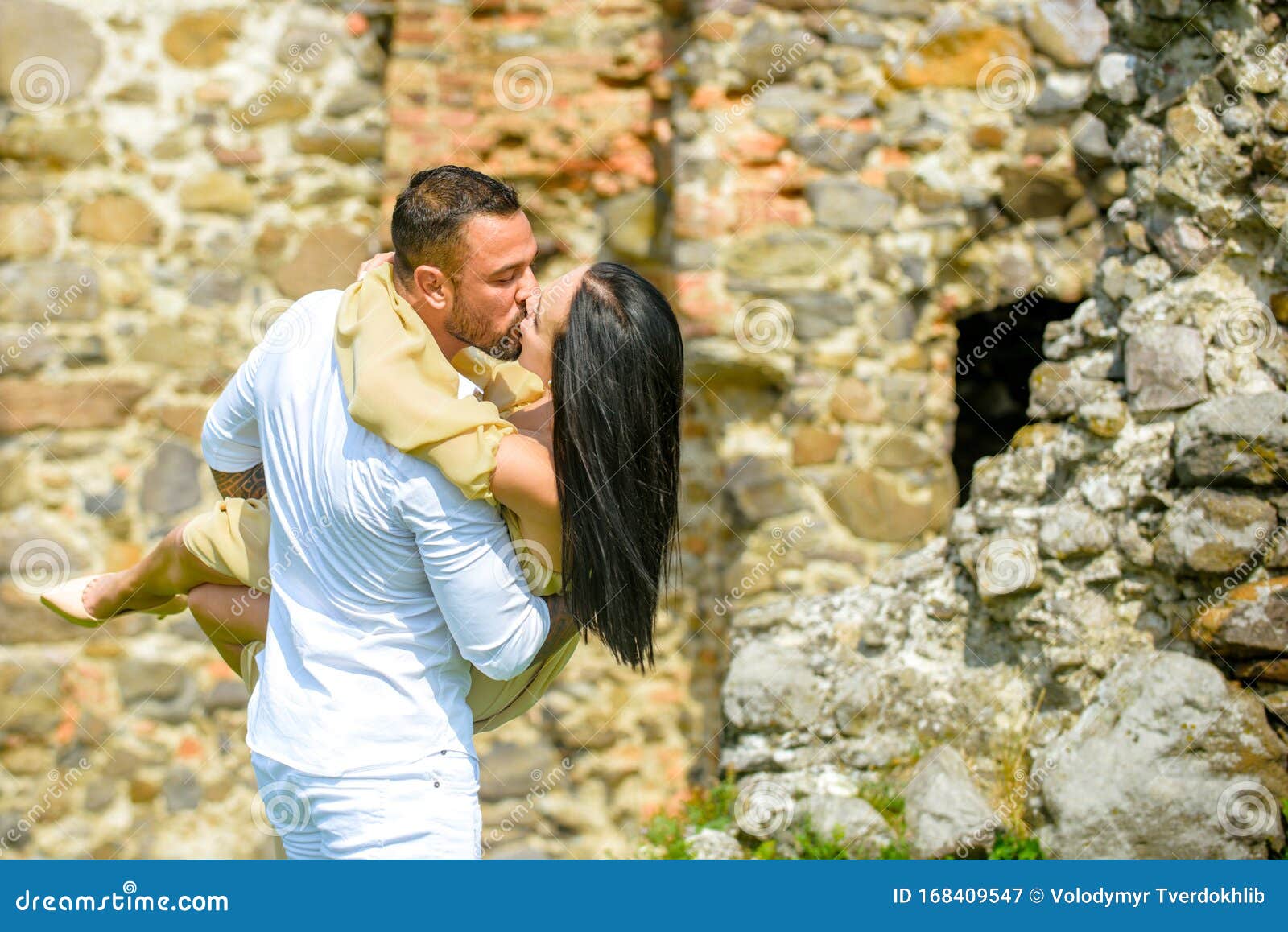 Cold Marriage And Passionate Love Passionate Couple Kissing. Passionate Sensual Lovers Enjoying Intimacy