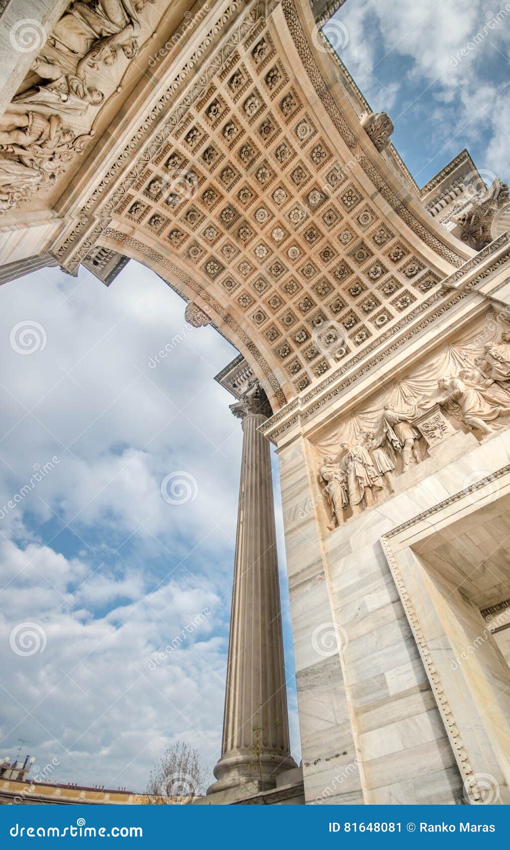 Passo Porta Sempione Di Della Di Arco a Milano Immagine Stock ...