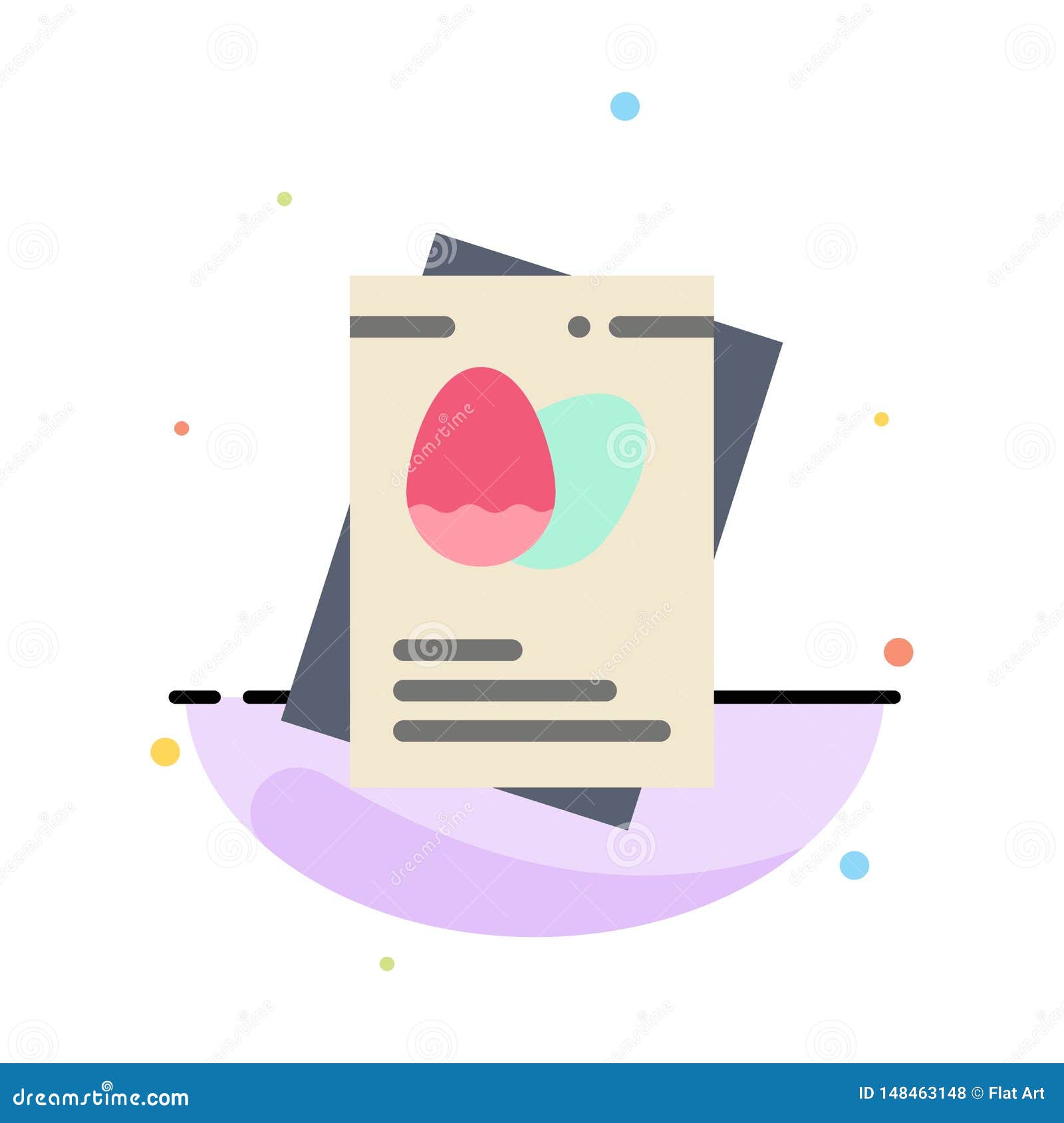 passport, egg, eggs, easter abstract flat color icon template