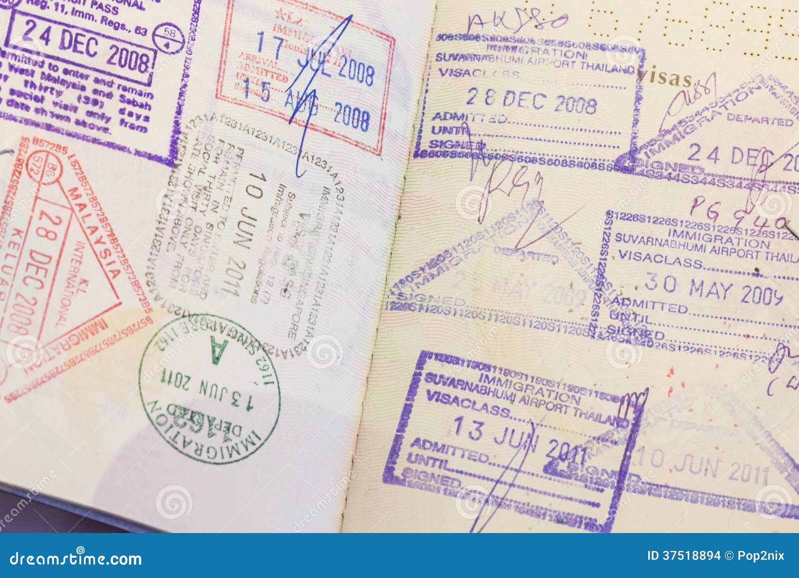 Passport Stamp RoyaltyFree Stock Image 10026838