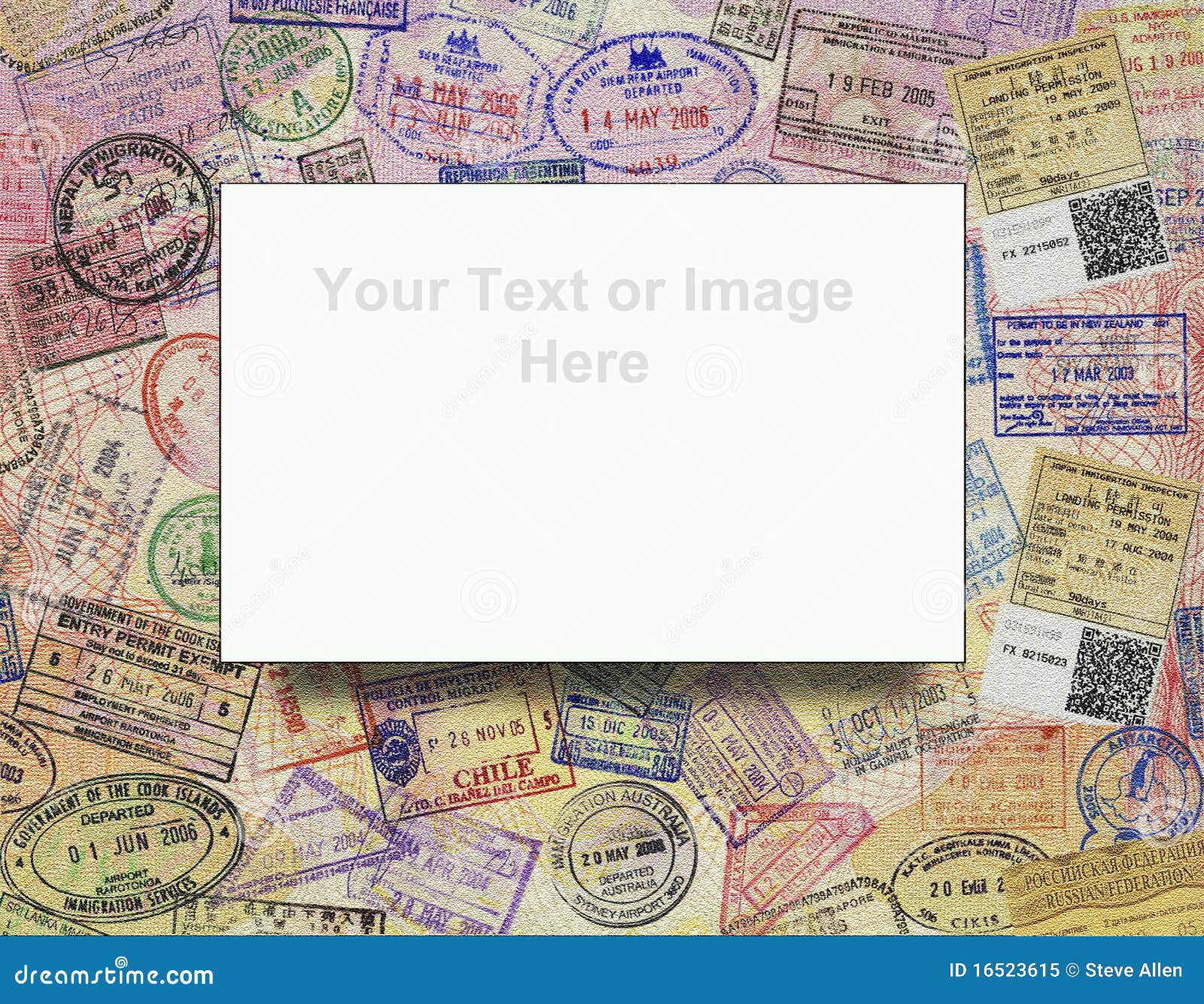 passport visas - background - add text