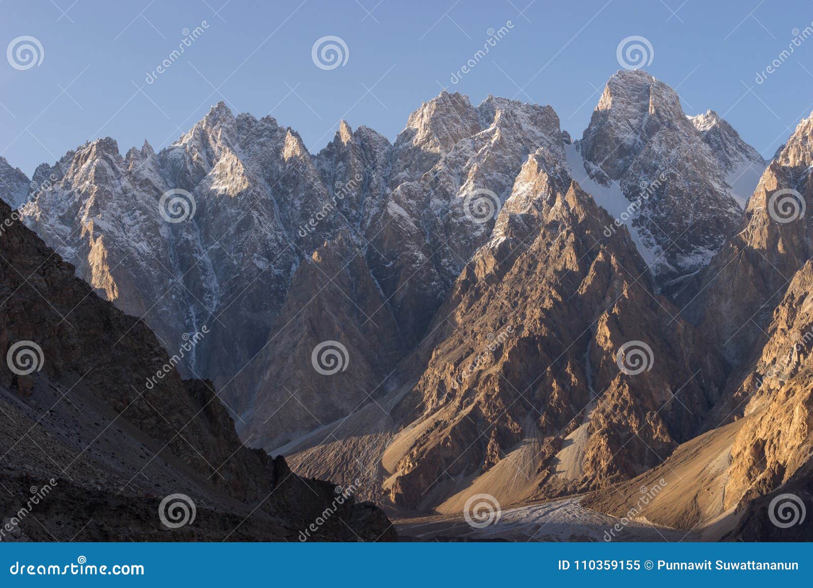 passu cathedral mountain peak in hunza valley, gilgit baltistan, pakistan