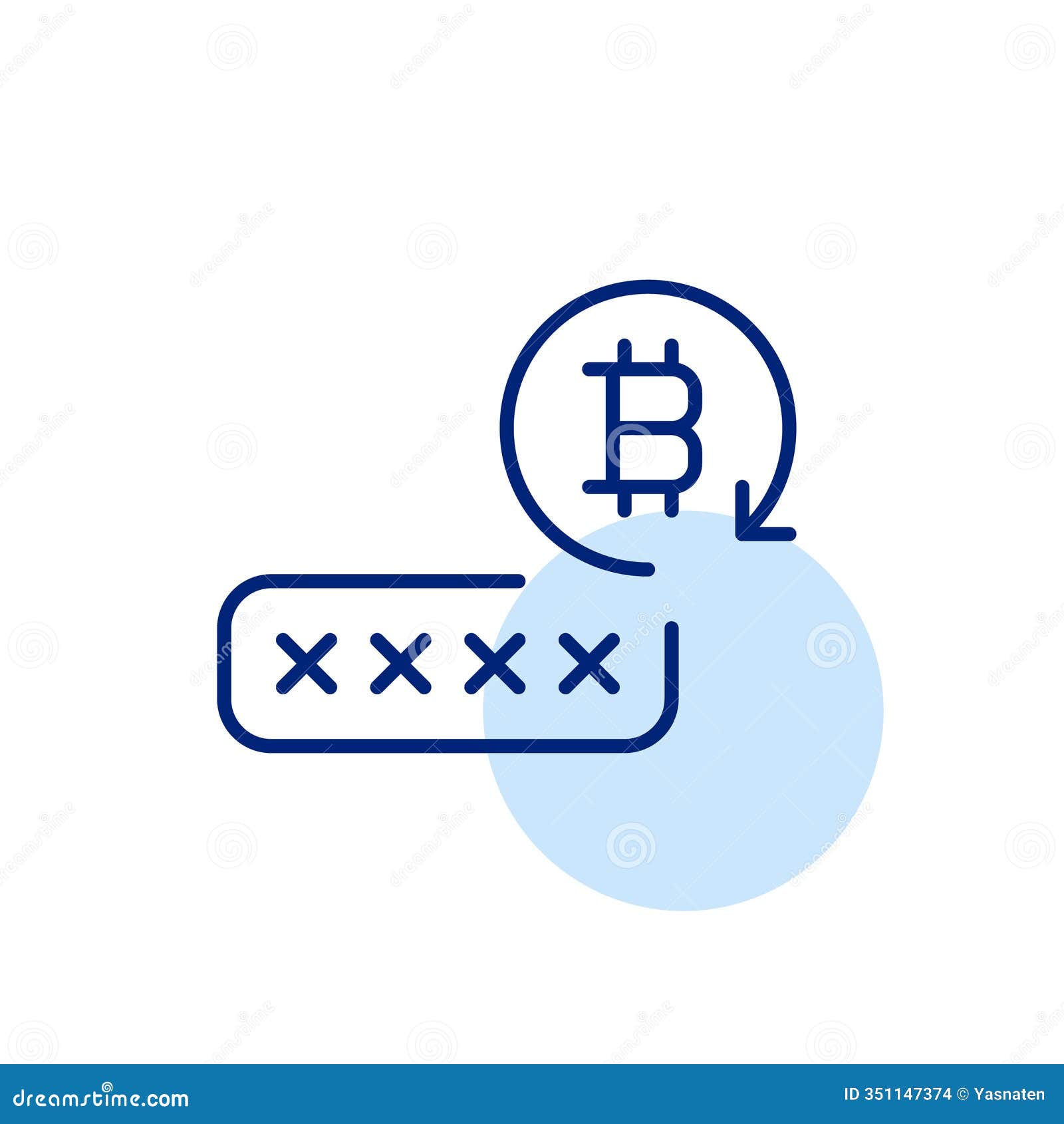 Password Input Box and Bitcoin Symbol. Cryptocurrency Safety and Protected  Personal Accounts Stock Vector - Illustration of shopping, bitcoin:  351147374