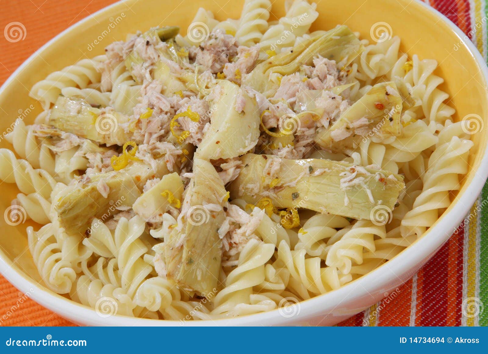 Pasta with Artichoke stock photo. Image of vegetable 14734694