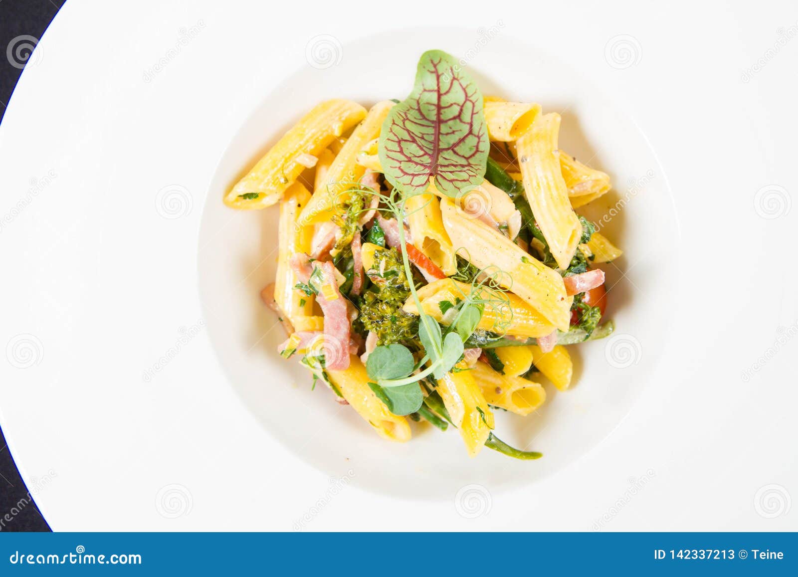 Pasta with Bacon and Broccoli Stock Image Image of cook, meal 142337213