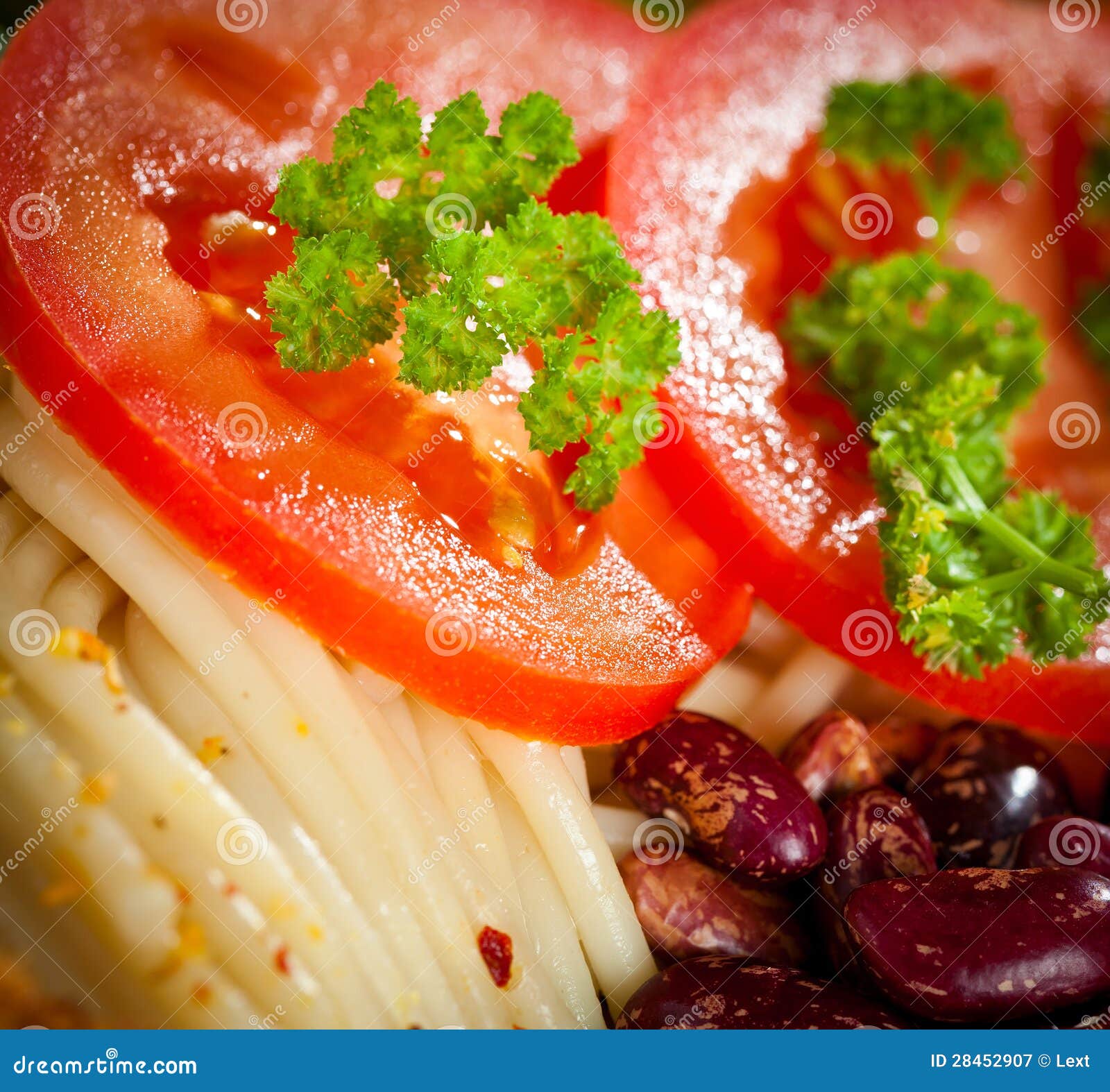 Pasta with baked beans stock image. Image of cooking 28452907