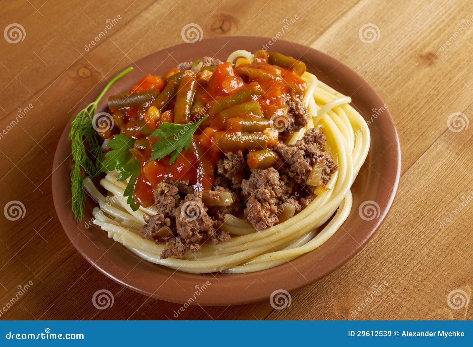 Pasta with Beef Tomato Sauce Stock Image Image of scuisine, meal