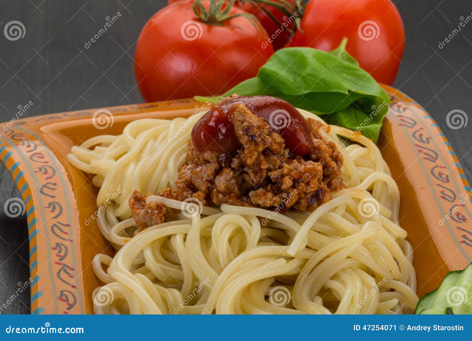 Pasta Bolognese stock image. Image of plate, meat, food 47254071