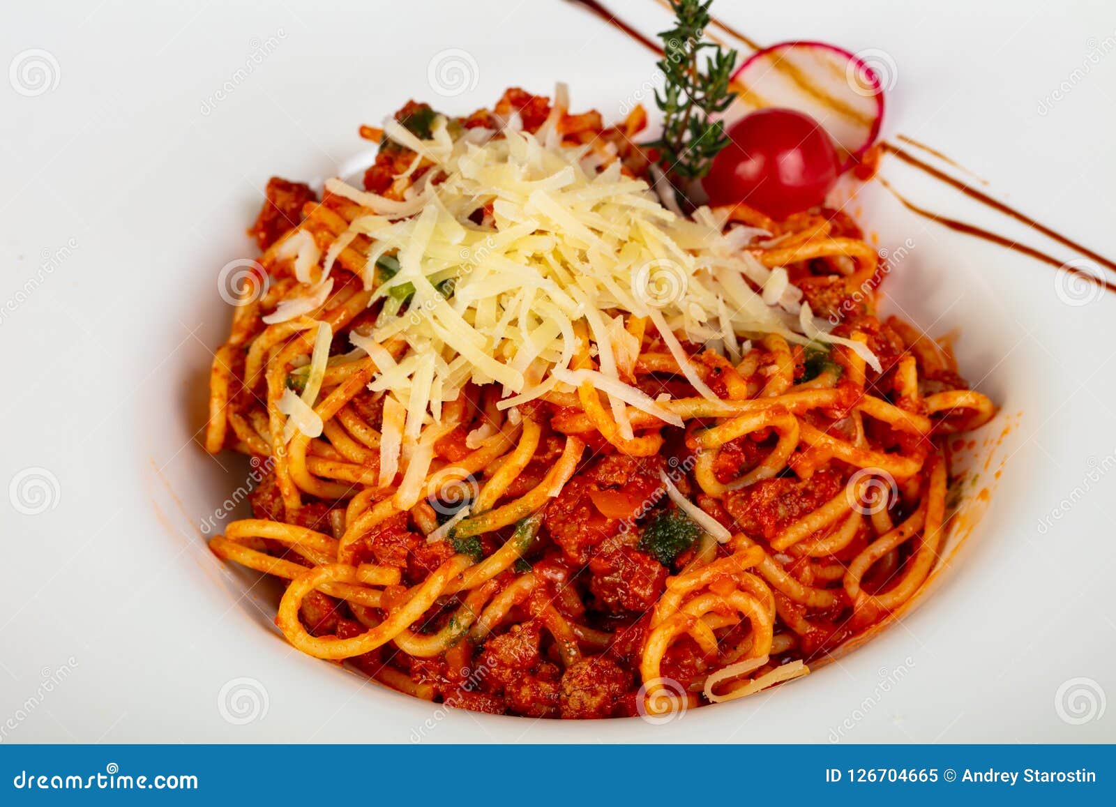 Pasta Bolognese with meat stock image. Image of rustic 126704665