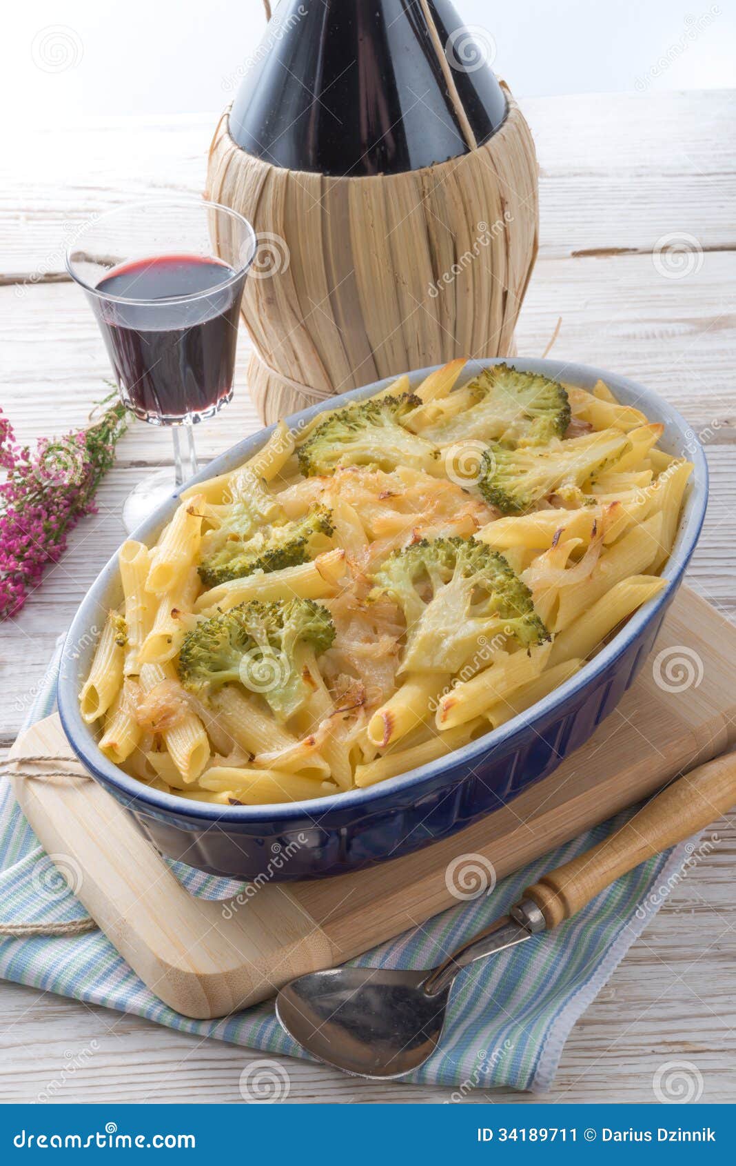 Pasta Casserole with Vegetables Stock Image - Image of cooked, meat