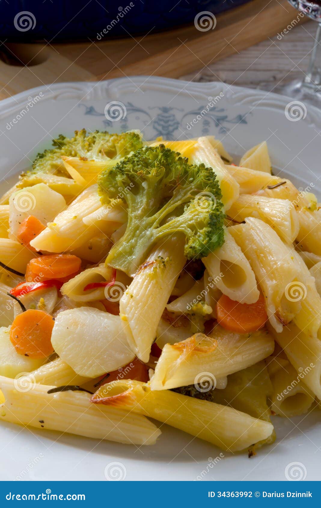 Pasta Casserole with Vegetables Stock Photo - Image of cooking, bake
