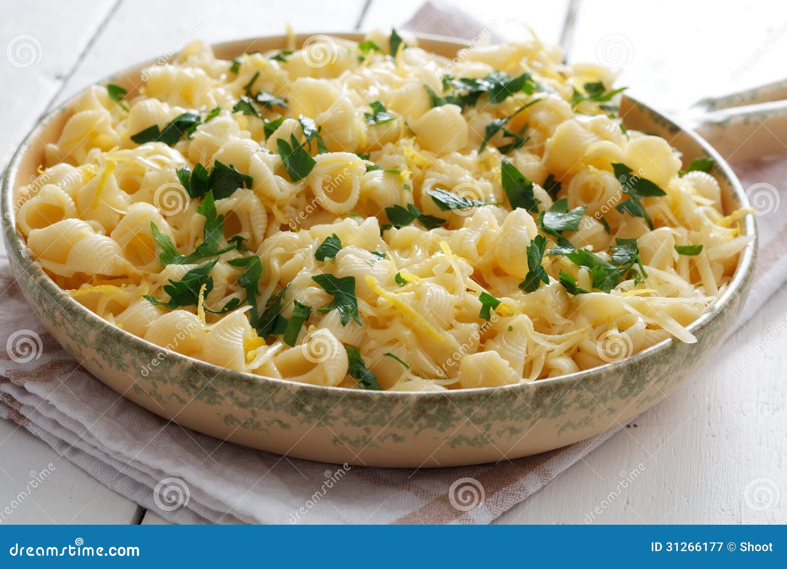 pasta with cheese and lemon peel