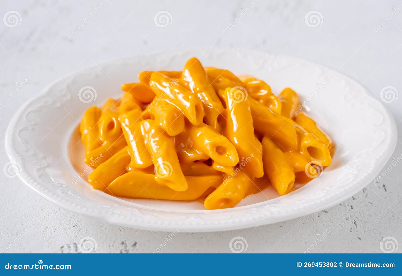 Pasta with cheese sauce stock photo. Image of portion 269453802