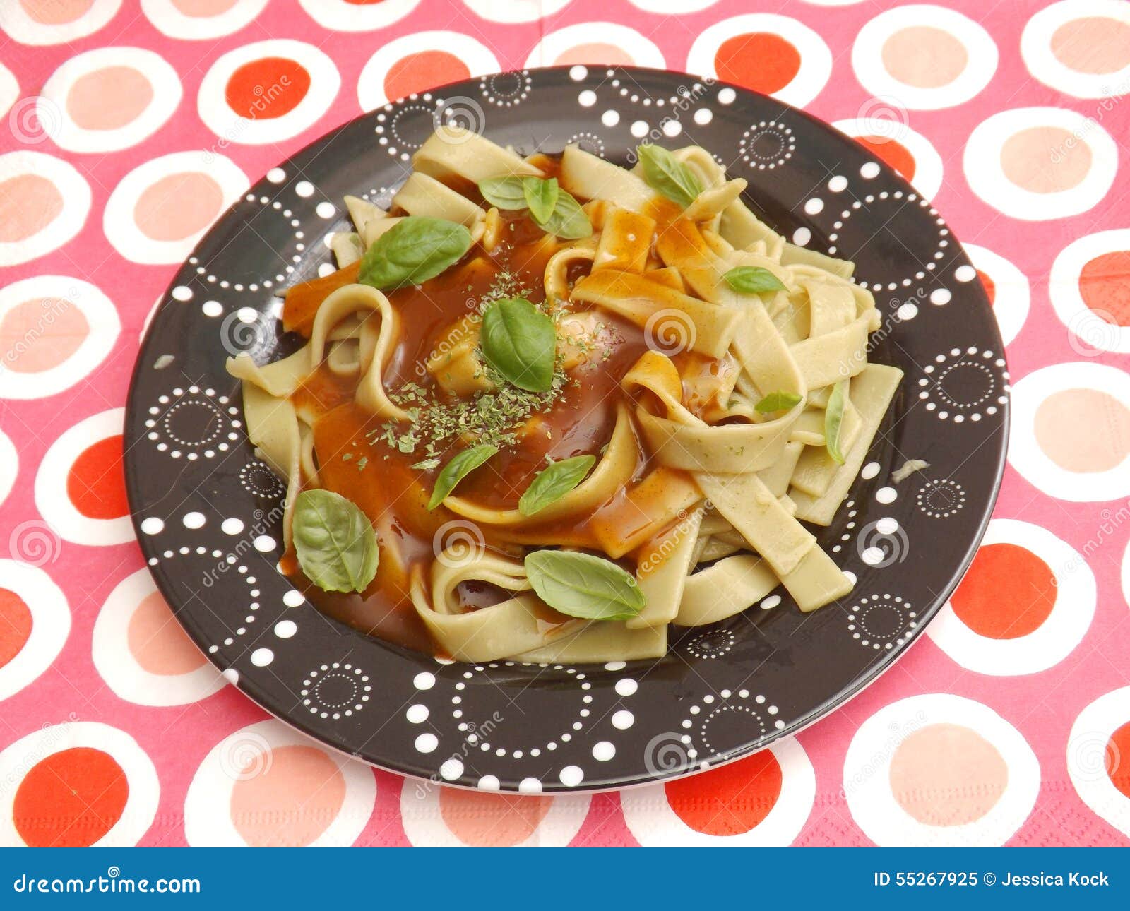 Pasta with a chili sauce stock image. Image of pasta 55267925