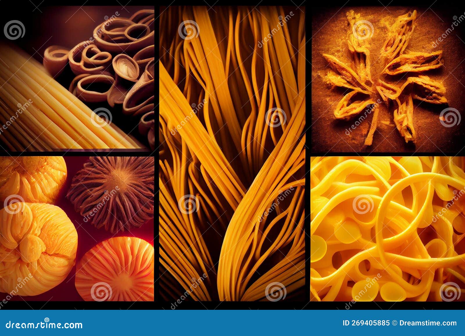 Pasta Collection, Big Collage. Stock Image Image of culinary