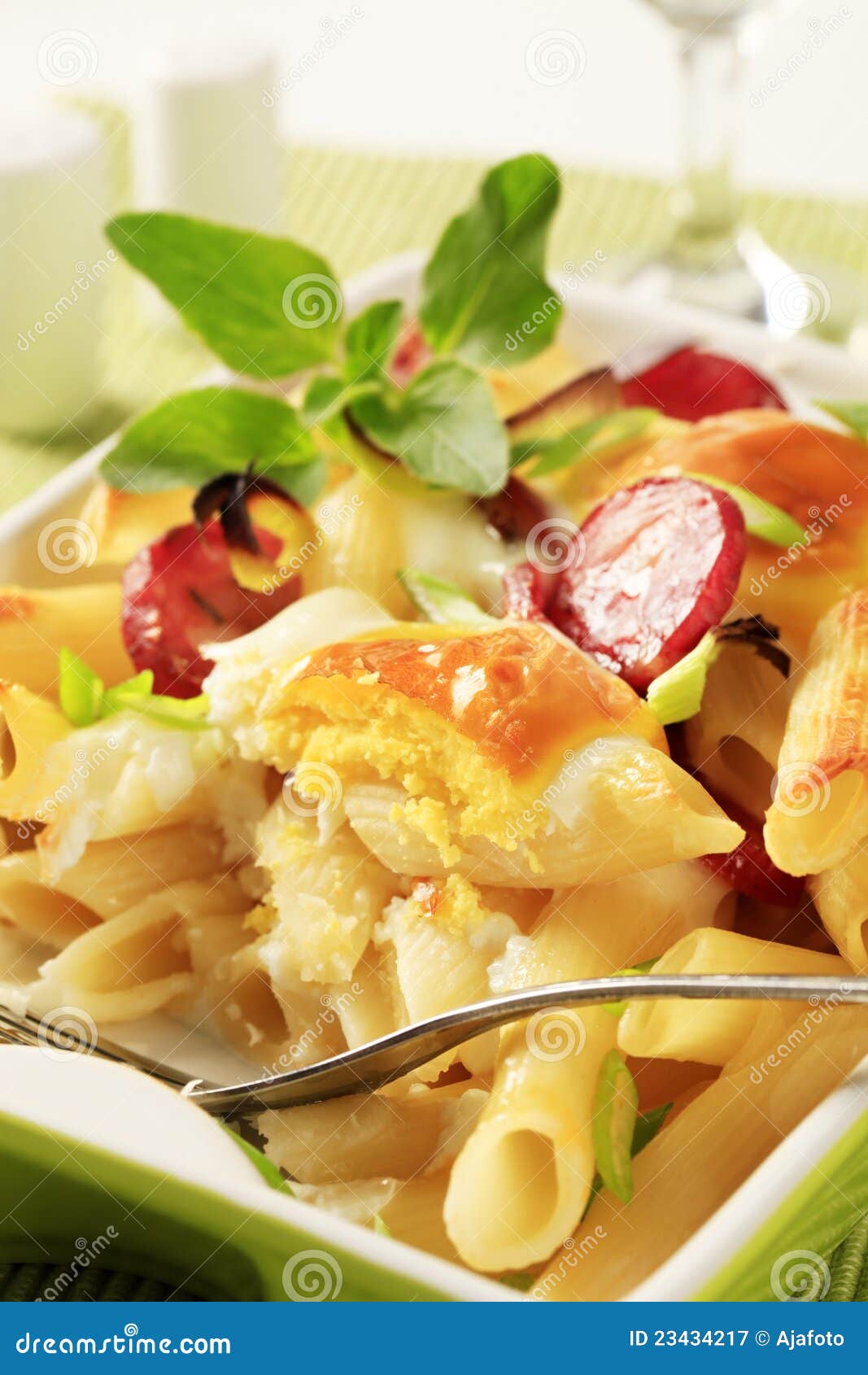 Pasta dish stock image. Image of green, pasta, dish, detail 23434217