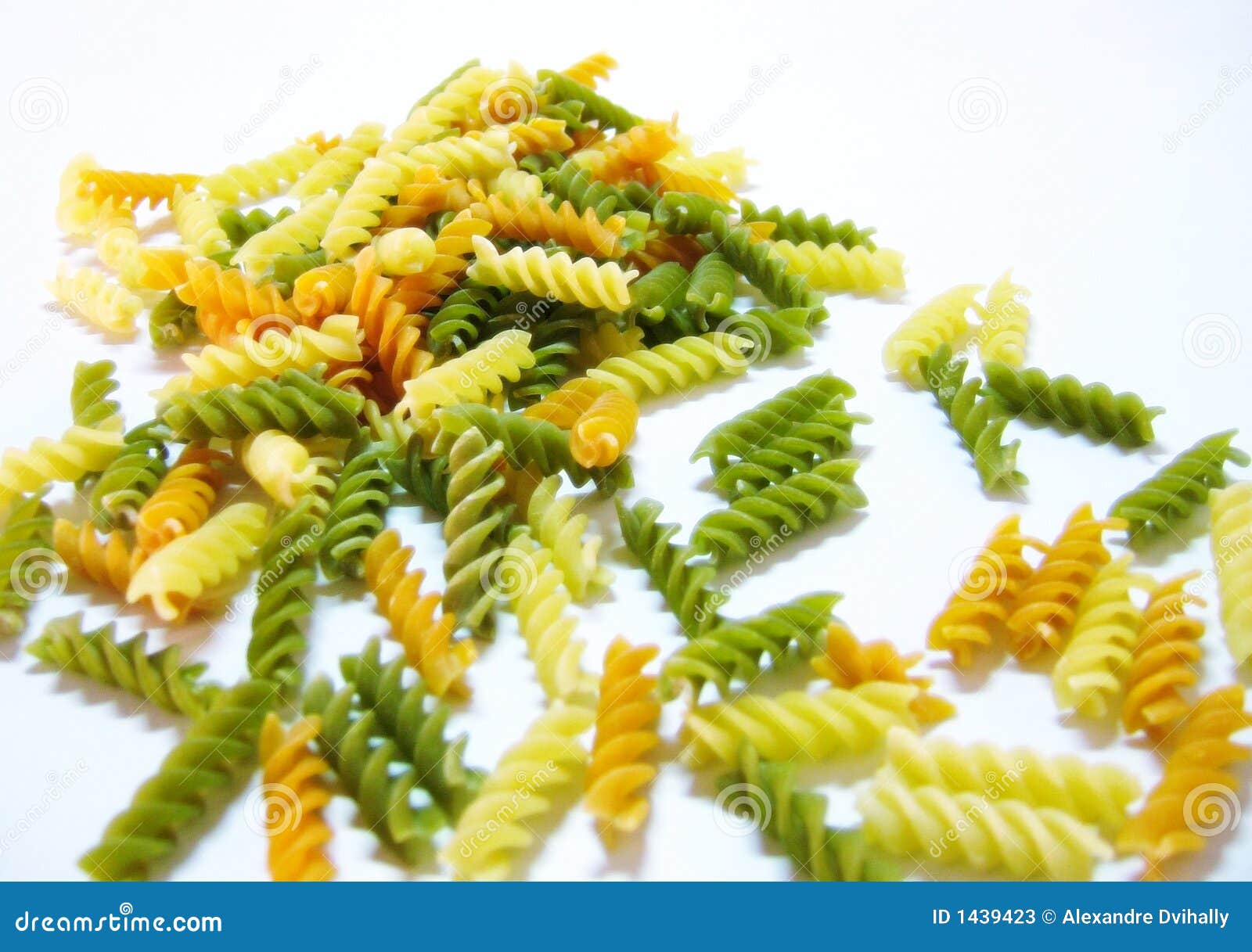 Pasta Dried Tricolored Fusilli Stock Image Image of italian, wheat