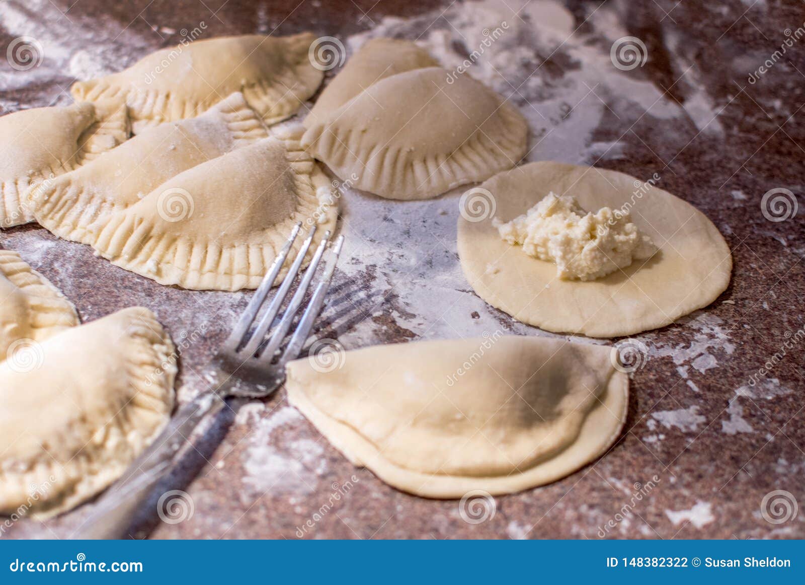 Home Made Pasta Dumplings Called Pirogi Stock Photo Image of culture