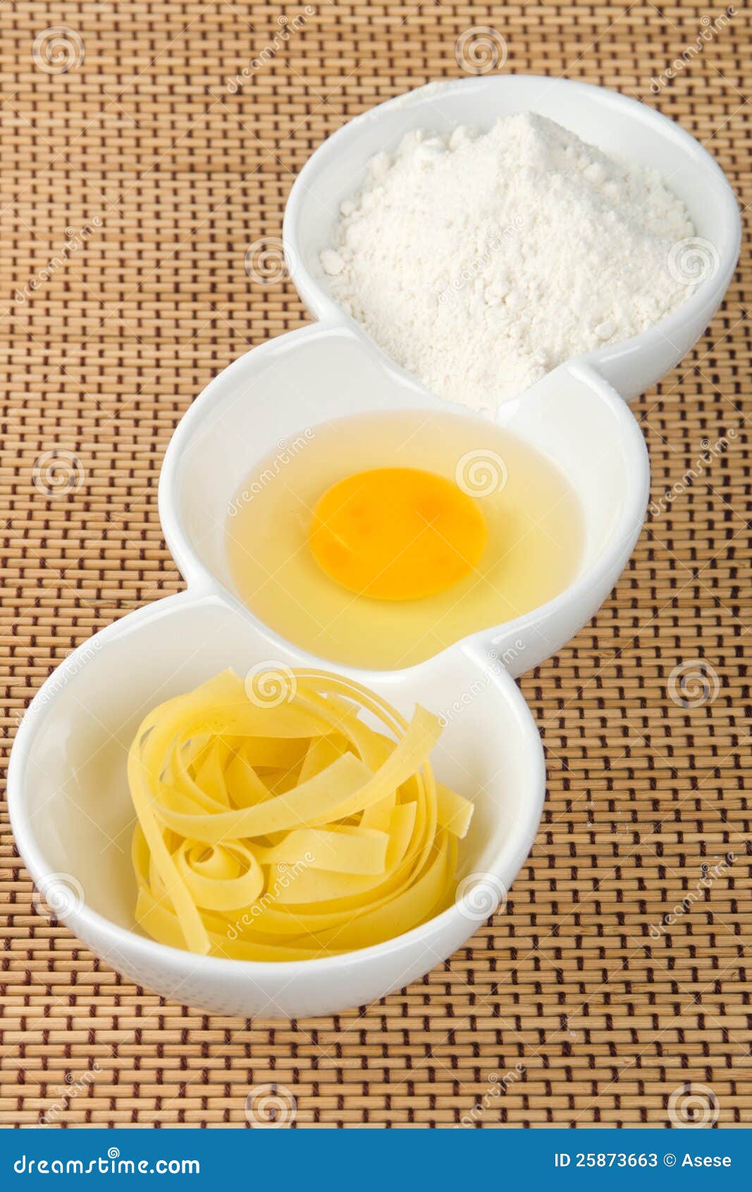 Pasta, Egg Yolk And Flour Stock Image 25873663