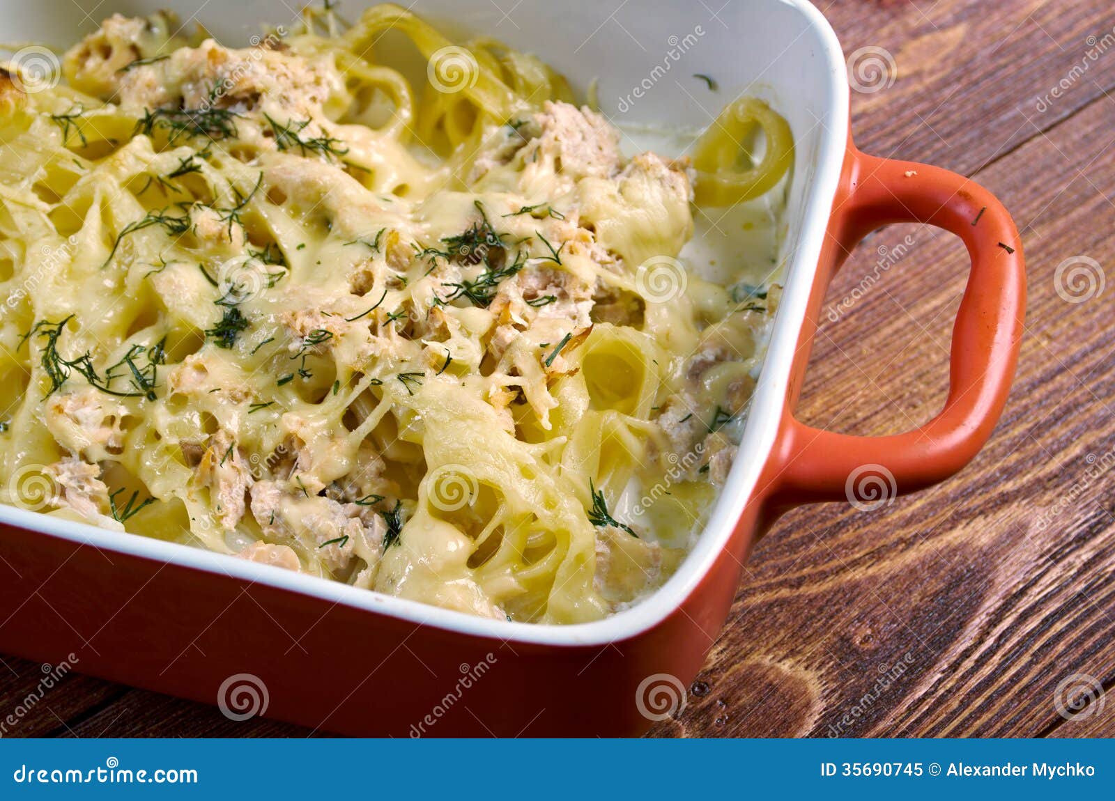 Pasta Fettuccine with Salmon I Stock Image - Image of cuisine, dish