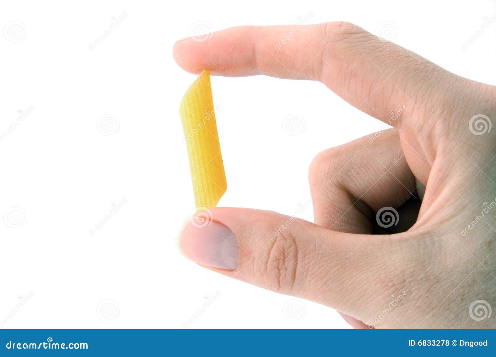 Pasta in Fingers stock photo. Image of food, healthy, solitary 6833278