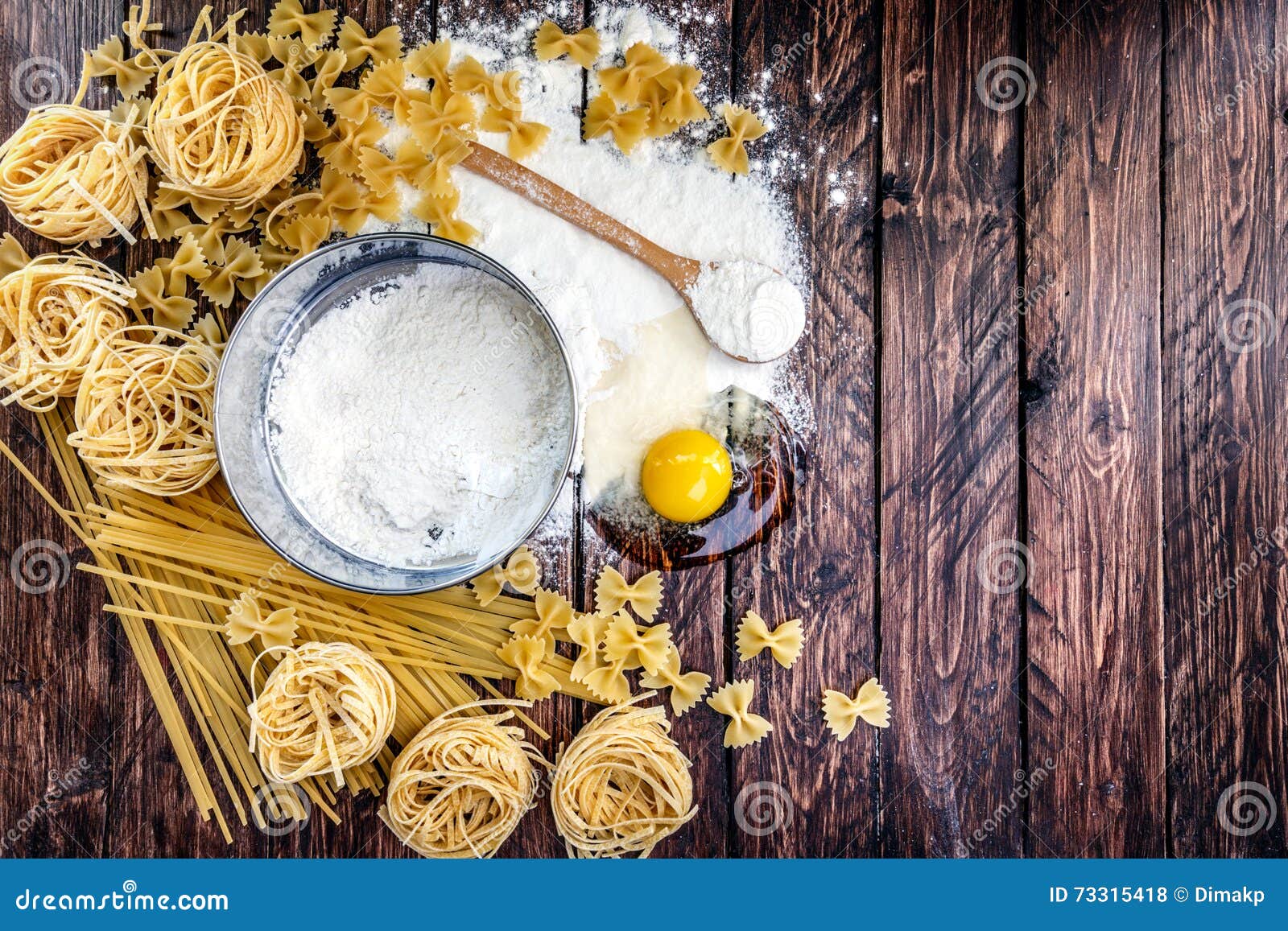 Pasta Flour, Egg, Sieve Board Stock Photo Image of italian, fresh