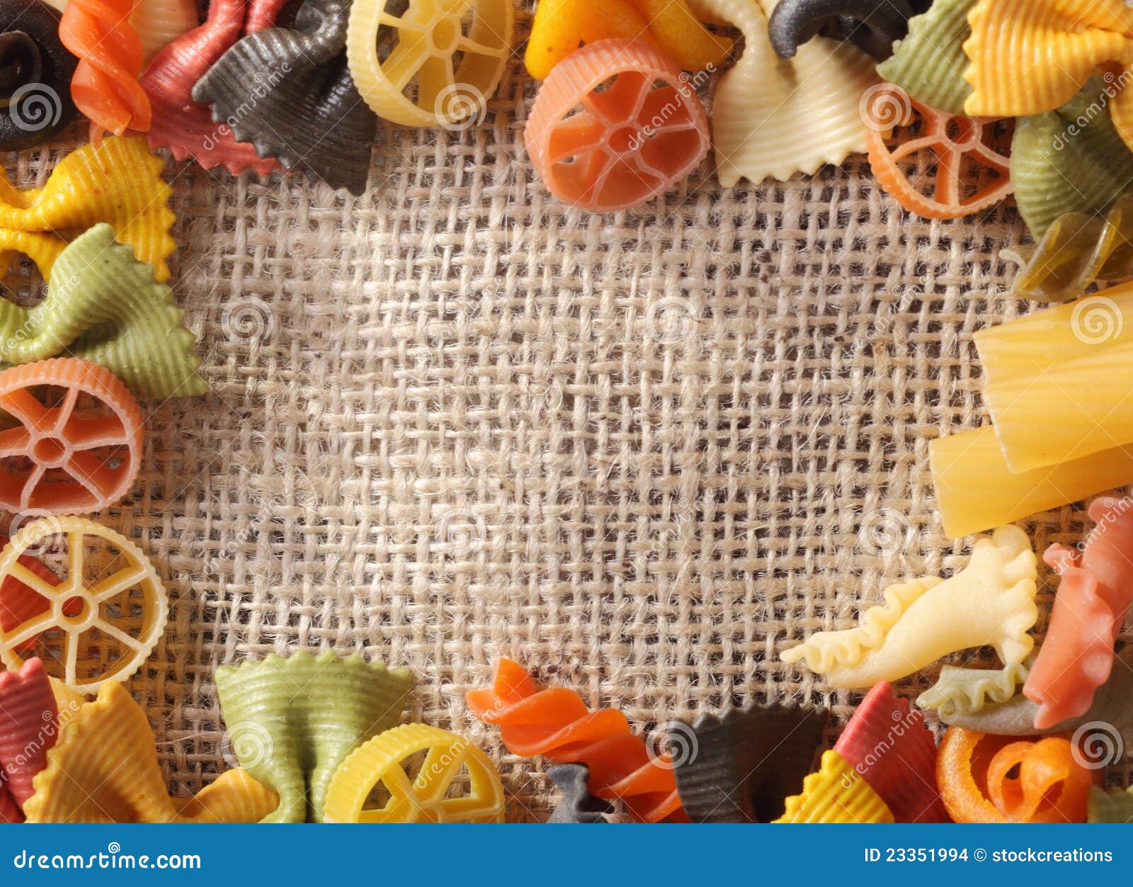 Pasta Frame stock photo. Image of display, prepared, wheels 23351994