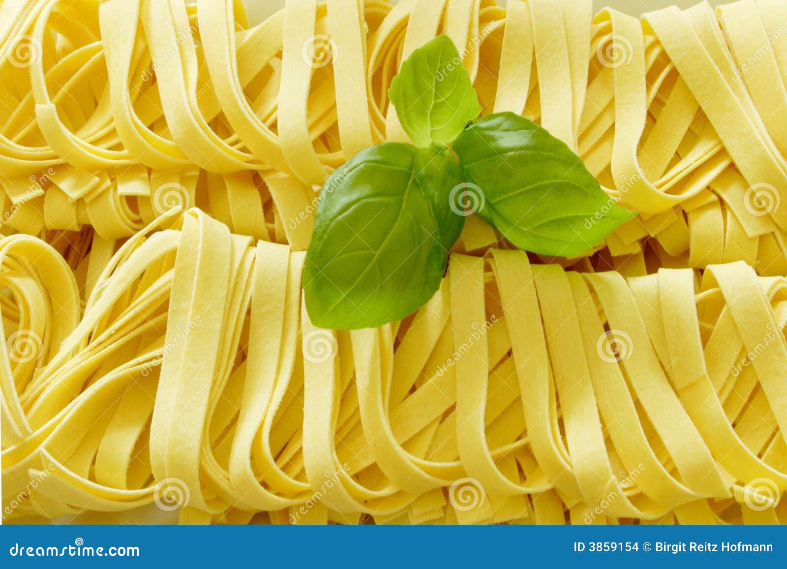 Pasta with fresh basil stock photo. Image of uncooked 3859154