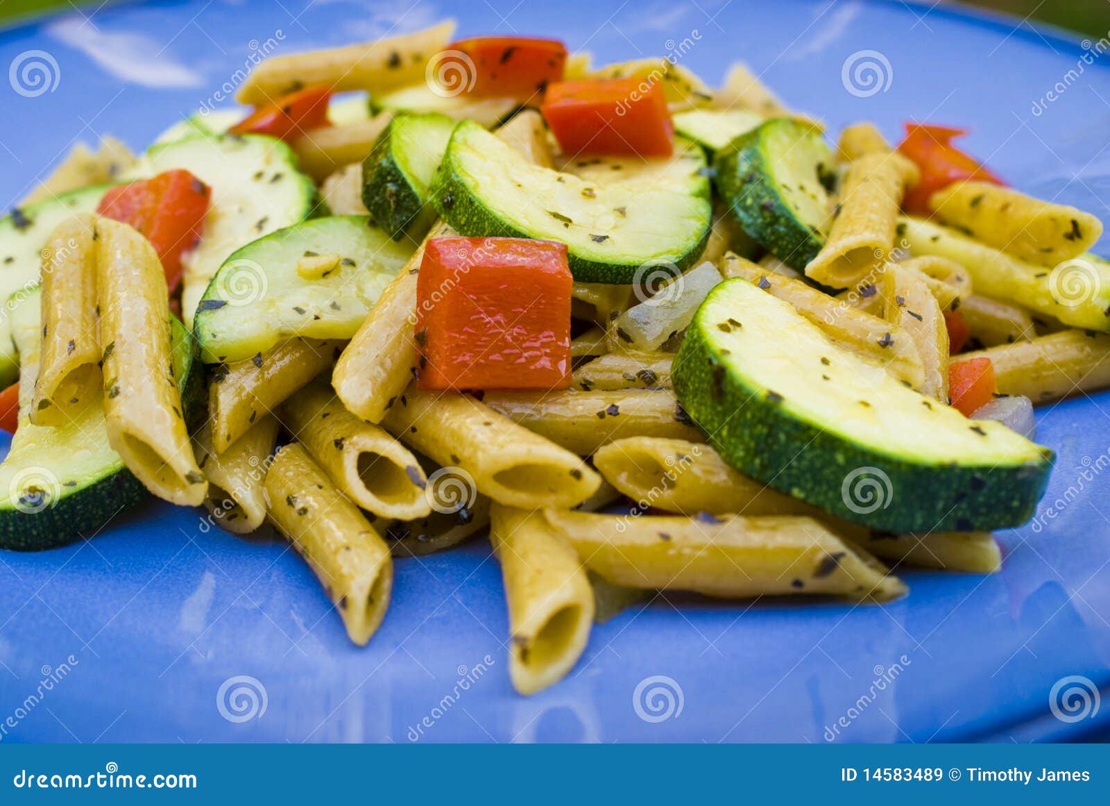 Pasta with Fresh Vegetables Stock Image Image of bright, health 14583489