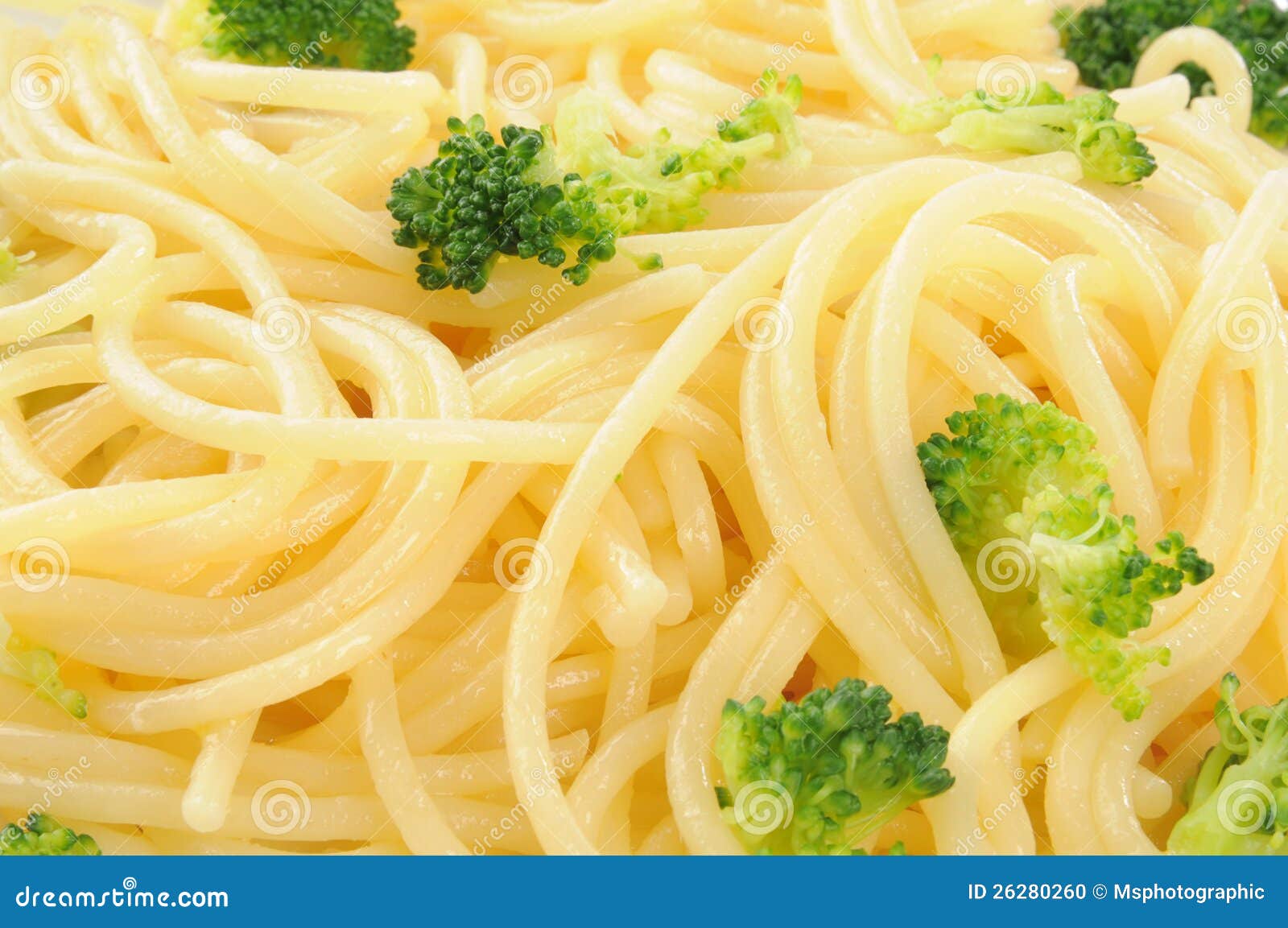 Pasta with Garlic Butter and Broccoli Stock Photo Image of orientation, crowns 26280260