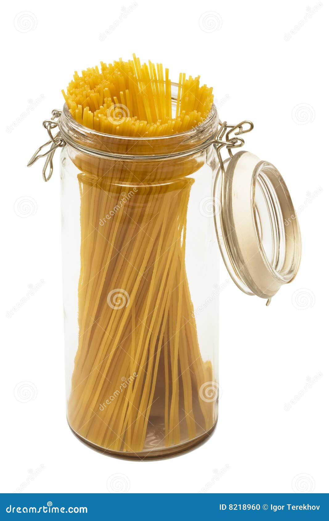 Pasta in glass can stock photo. Image of culture, background 8218960