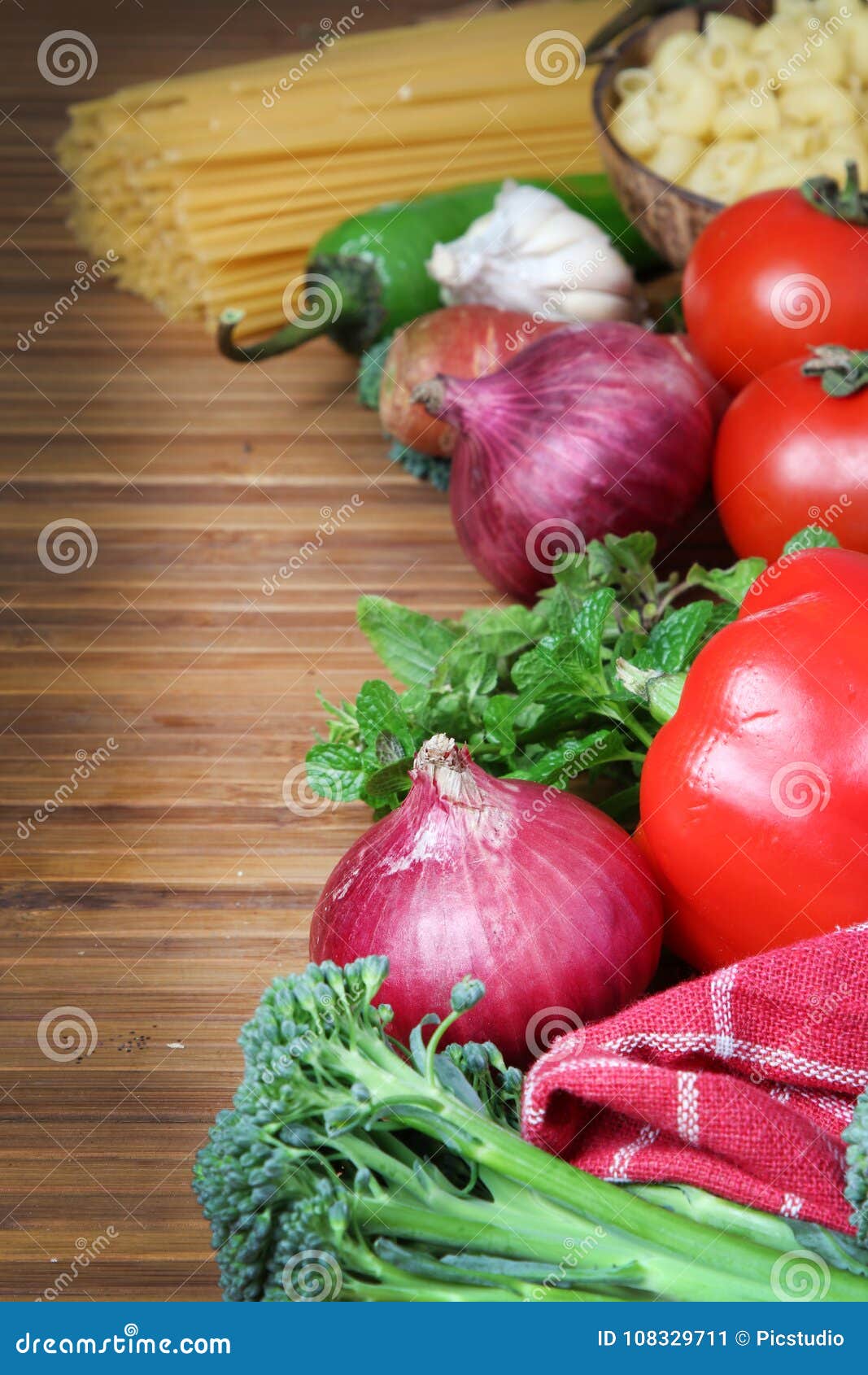 Pasta and ingredients stock image. Image of fresh, ingredient 108329711