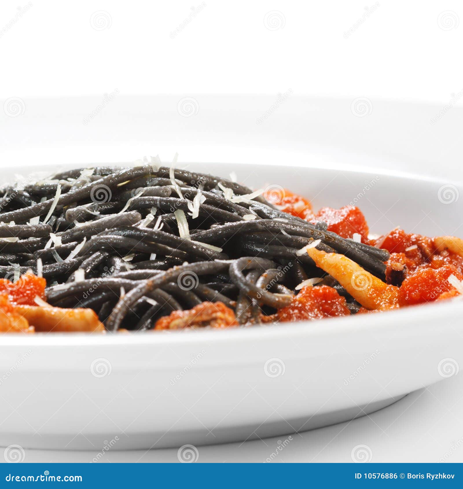 Pasta Linguine with Seafood Stock Photo Image of background, bowl