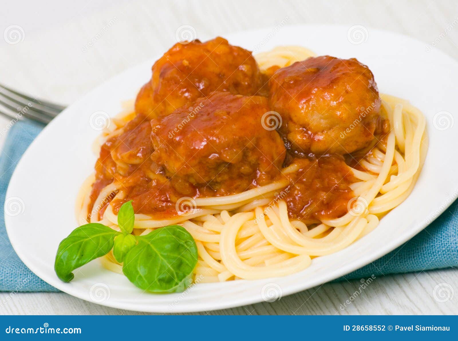 Pasta with Meatballs and Tomato Sauce Stock Photo Image of healthy, balls 28658552
