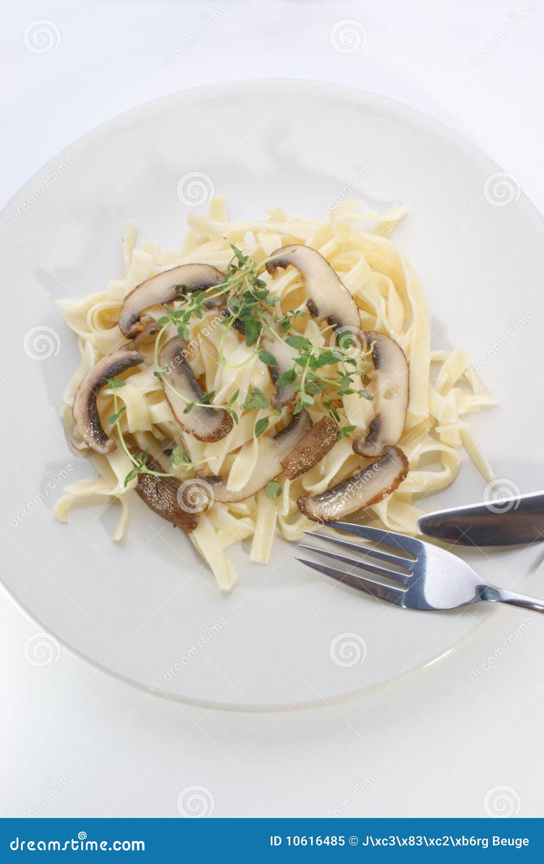 Pasta with Mushroom and Herbs Stock Image Image of vegetable, healthy